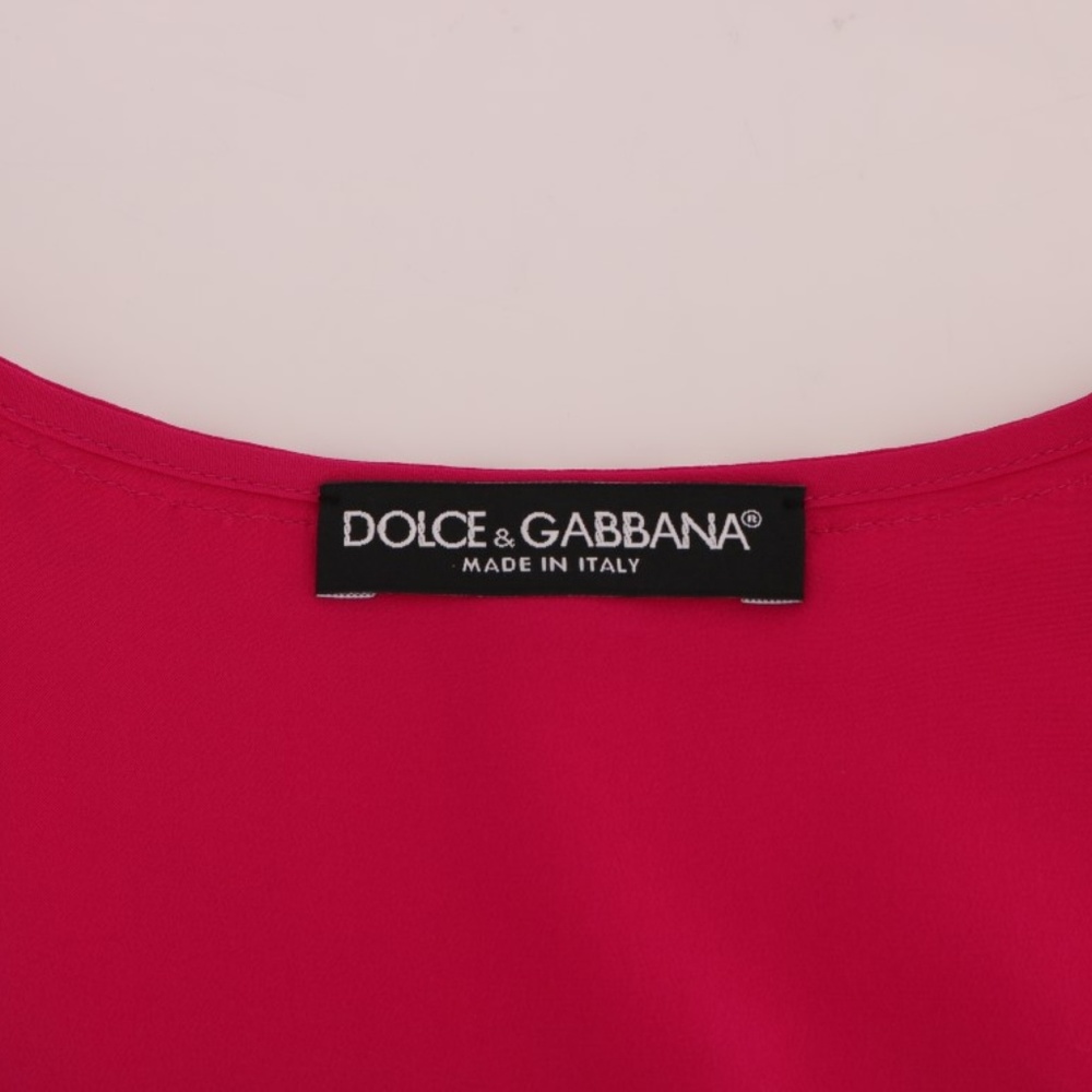 NWT DOLCE & GABBANA Pink Daisy Appliqué Top 10/L - Picture 5 of 7